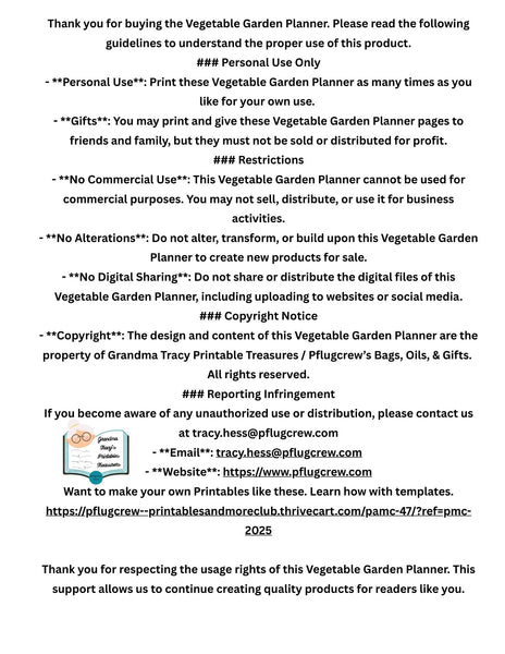 Vegetable Garden PLanner
