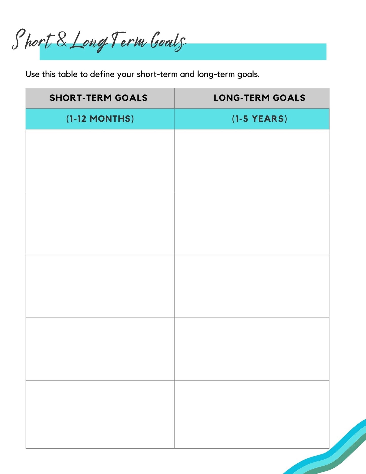 2025 New Year Resolution Start Planner