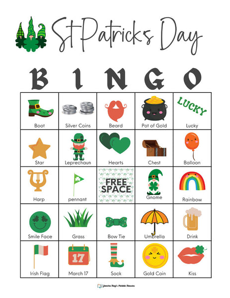 St. Patrick's Day Bingo with 50 cards