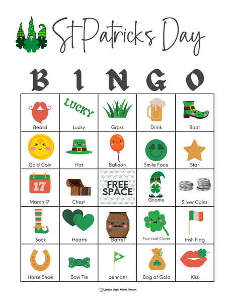 St. Patrick's Day Bingo with 50 cards