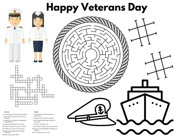 Happy Veteran's Day Placemat