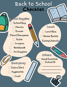 Back to School Checklist