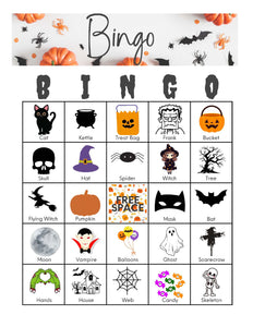 Halloween Bingo Card Set of 50 Printable single pages