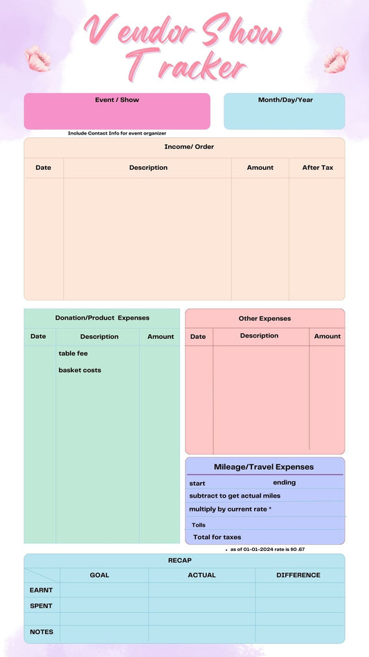 Vendor Show Tracker