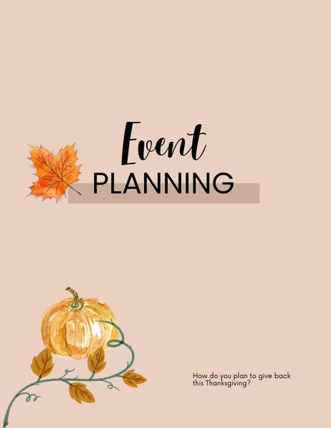 Thanksgiving Meal and Event Planner