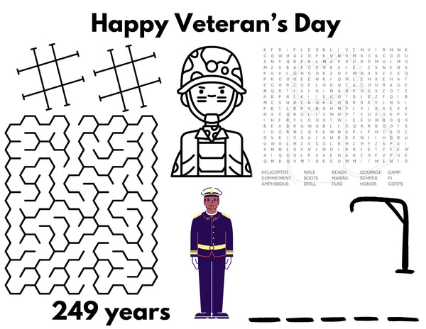 Happy Veteran's Day Placemat