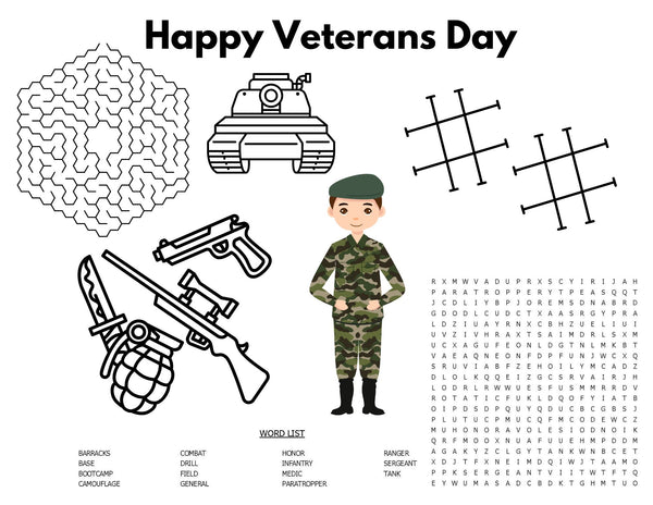 Happy Veteran's Day Placemat