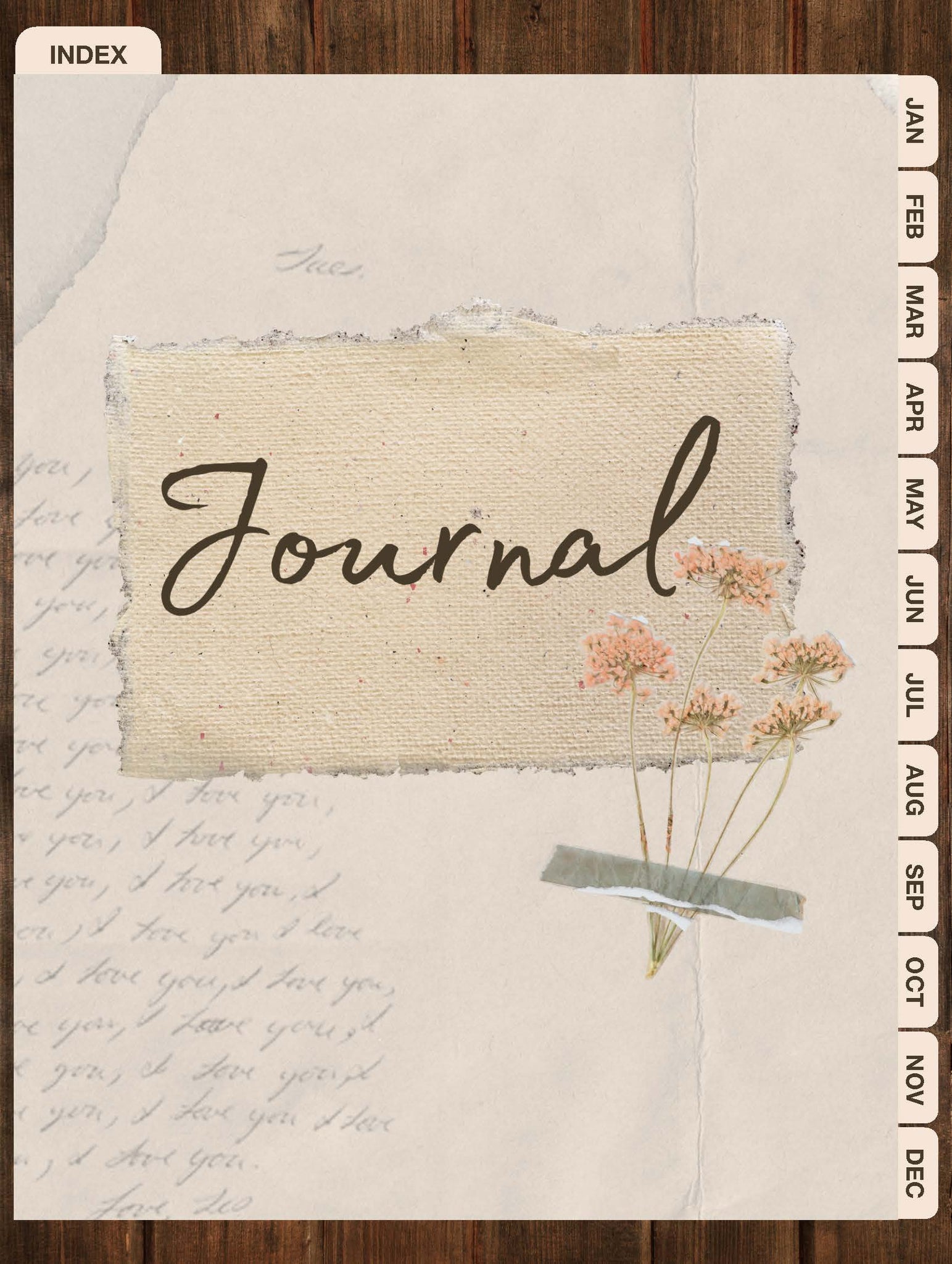 2024 Digital Bullet Journal in Brown Burlap