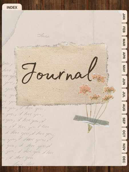 2024 Digital Bullet Journal in Brown Burlap