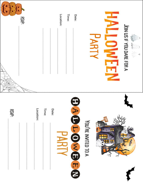 Halloween Invitations and Guest list