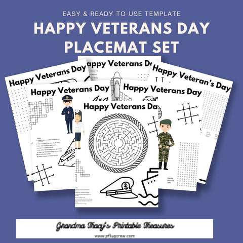 Happy Veteran's Day Placemat