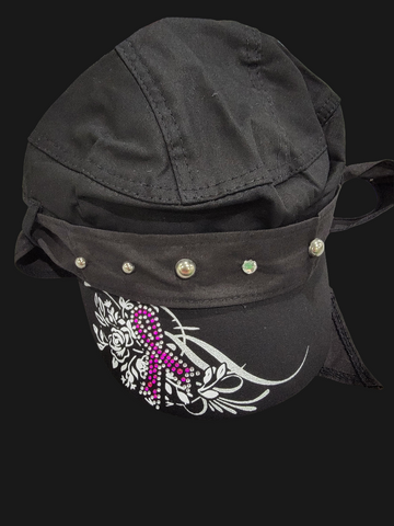 85 MPH Bling Hat with Pink Ribbon