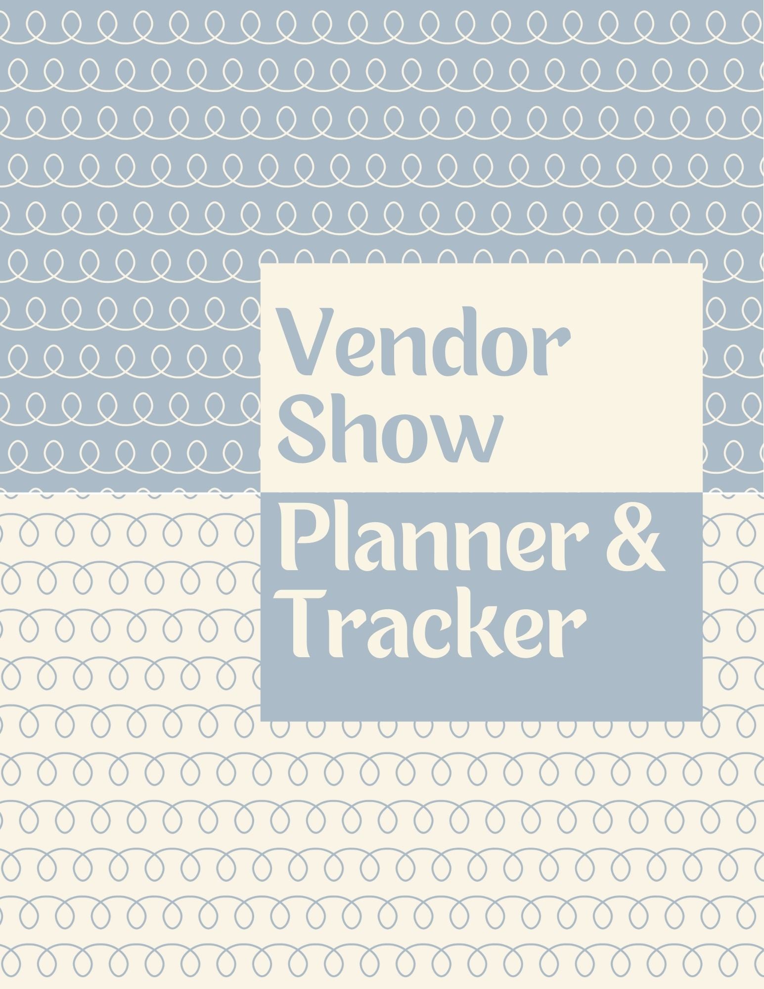 Vendor Show Planner and Tracker Binder