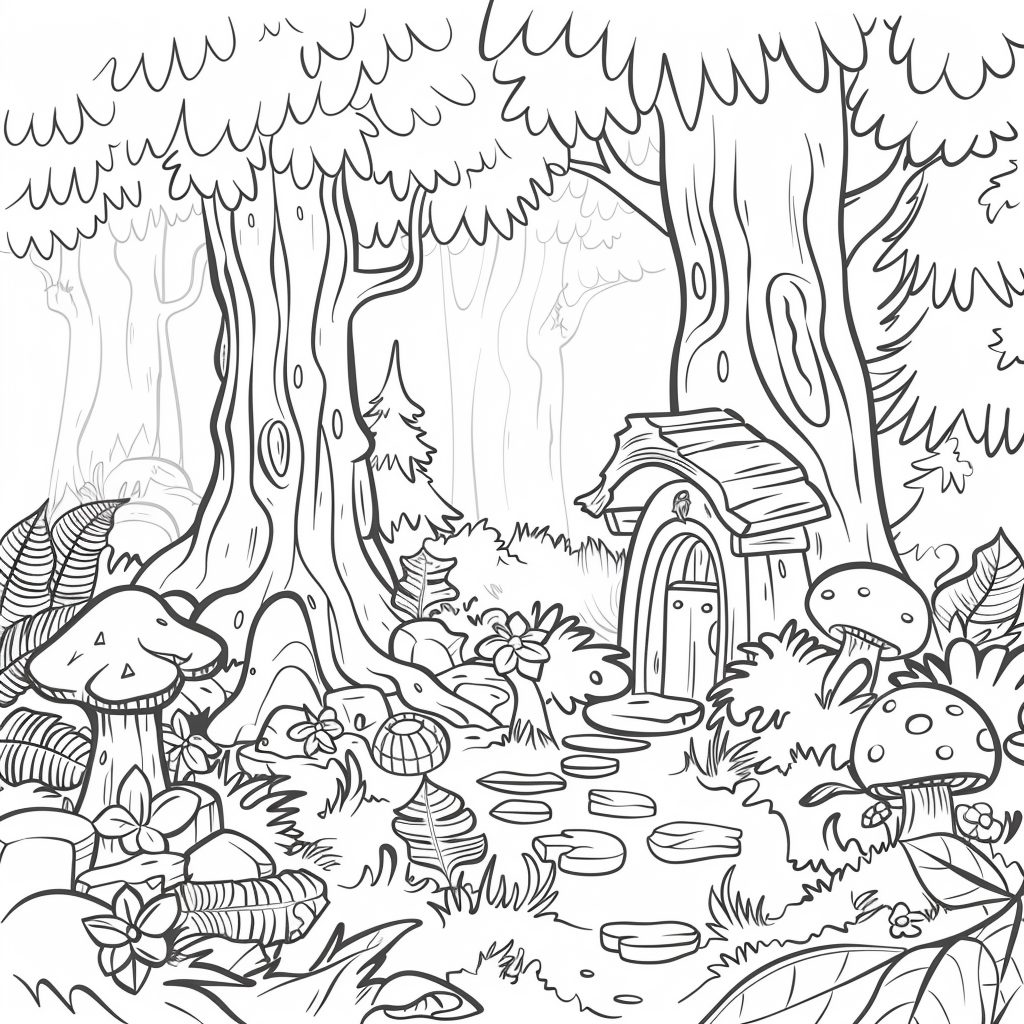 Enchanted Forest Coloring Pages